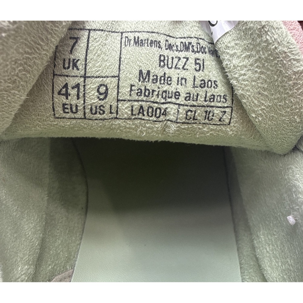 Dr. Martens Buzz 5I Powder Pink Suede Platform Lace-Up Sneaker Womens 9 EU 41 - Picture 5 of 6